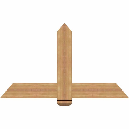 Ekena Millwork Eugene Smooth Timber Gable Bracket, Western Red Cedar, 48"W x 28"H x 3 1/2"D x 5 1/2"F, 14/12 Pitch GBW048X28X0406EUG00SWR